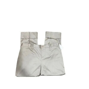 Womens Motherhood Maternity Khaki Cropped Pants Sz XL Elastic Waist work attire